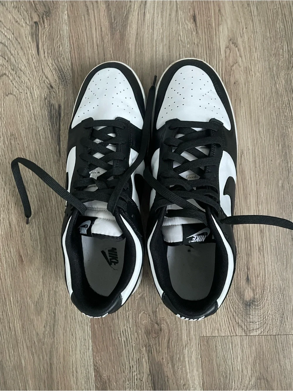 Men Size 12 Nike Dunk Low Retro White Black Panda Shoes